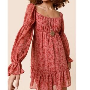 NWT Altar'd State Sz Med Paisley Floral Bohemian Peasant Babydoll Dress